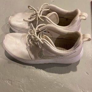 Nike tennis shoes with swavorski diamonds